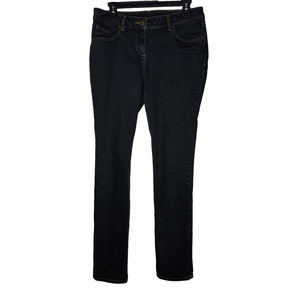 Inc Denim Womens SZ 8 Dark Blue Straight Leg Regular Fit Denim Stretch Jeans